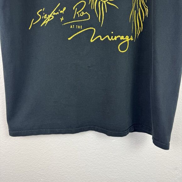 Vintage Men’s 90s Sigfried And Roy At The Mirage Graphic Tee T-Shirt Black Large - Picture 5 of 13
